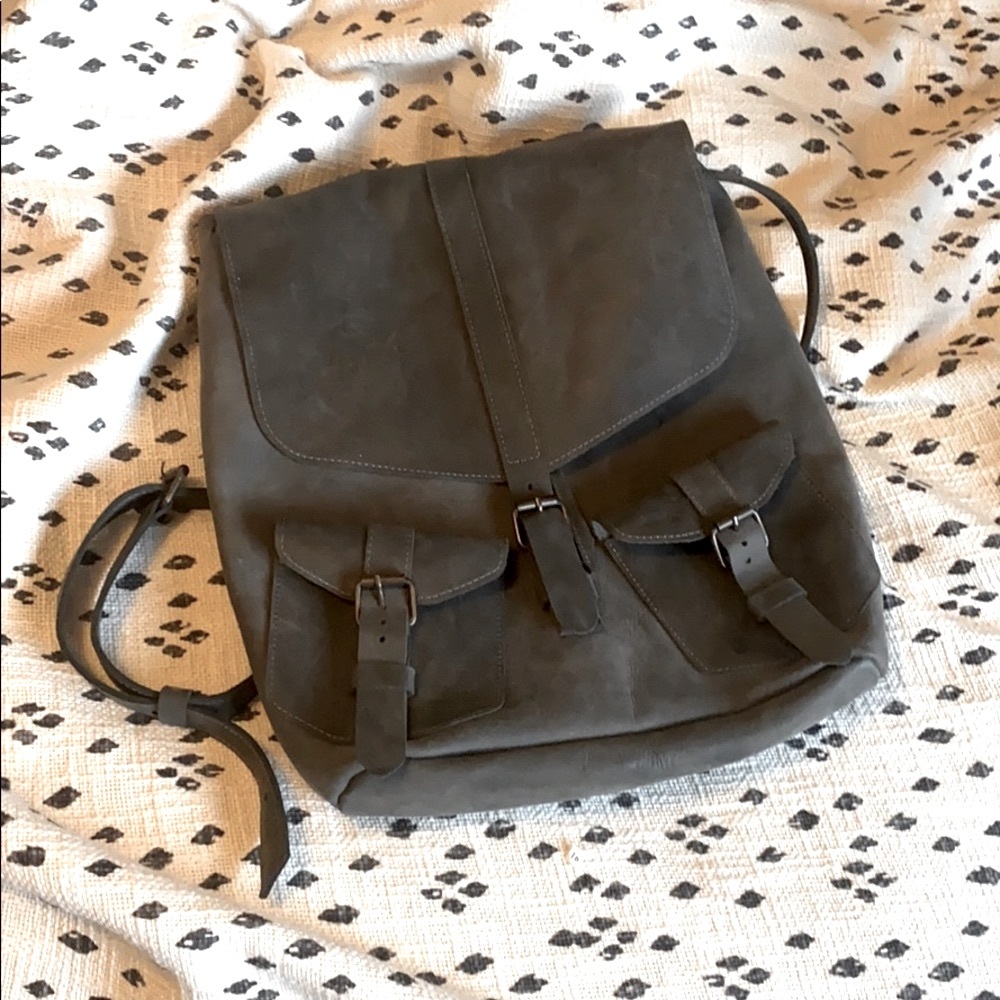 Real leather backpack from Etsy